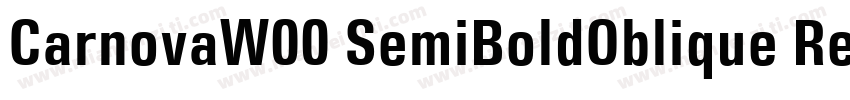 CarnovaW00 SemiBoldOblique Regular字体转换